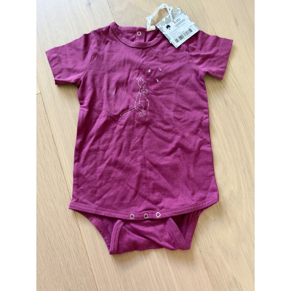 Kate Quinn Deep Violet Kanga Winnie the Pooh Bodysuit 18-24M NWT